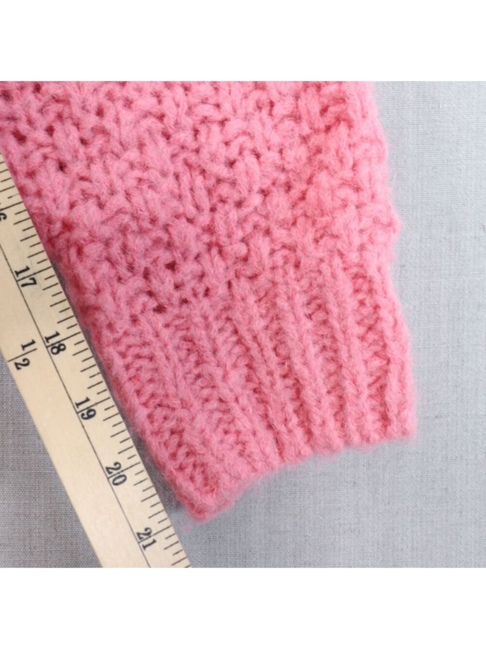 LoveShackFancy Fabietto Alpaca Cardigan Large Pink Cropped Floral - Picture 11 of 12